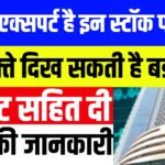 मार्केट एक्सपर्ट है इन स्टॉक पर फिदा, इस हफ्ते दिख सकती है बड़ी तेजी, टारगेट सहित दी पूरी स्टॉप लॉस की जानकारी
