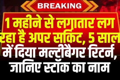 1 महीने से लगातार लग रहा है अपर सर्किट, 5 साल में दिया मल्टीबैगर रिटर्न, जानिए स्टॉक का नाम
