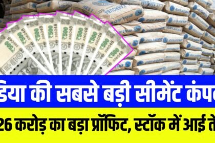 इंडिया की सबसे बड़ी सीमेंट कंपनी को हुआ 2226 करोड़ का जबरदस्त प्रॉफिट , स्टॉक में आई तेजी
