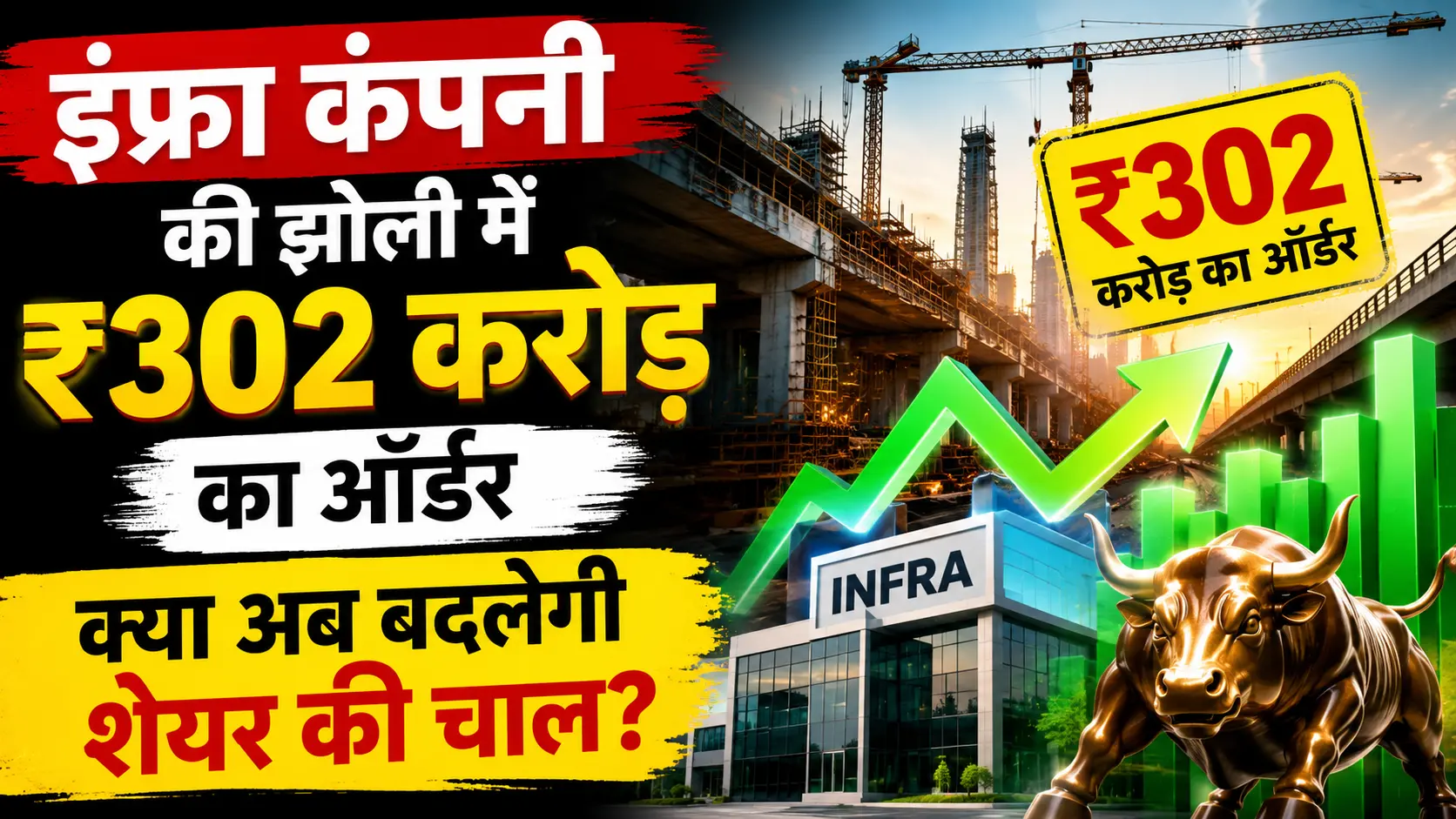इंफ्रा कंपनी की झोली में 302 करोड़ का ऑर्डर क्या अब बदलेगी शेयर की चाल